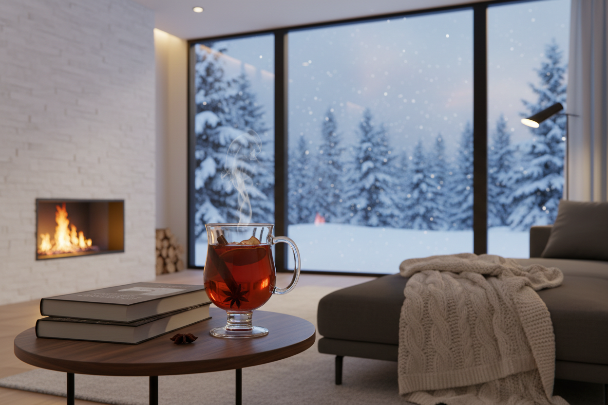 Apple Cider Rooibos Winter Scene